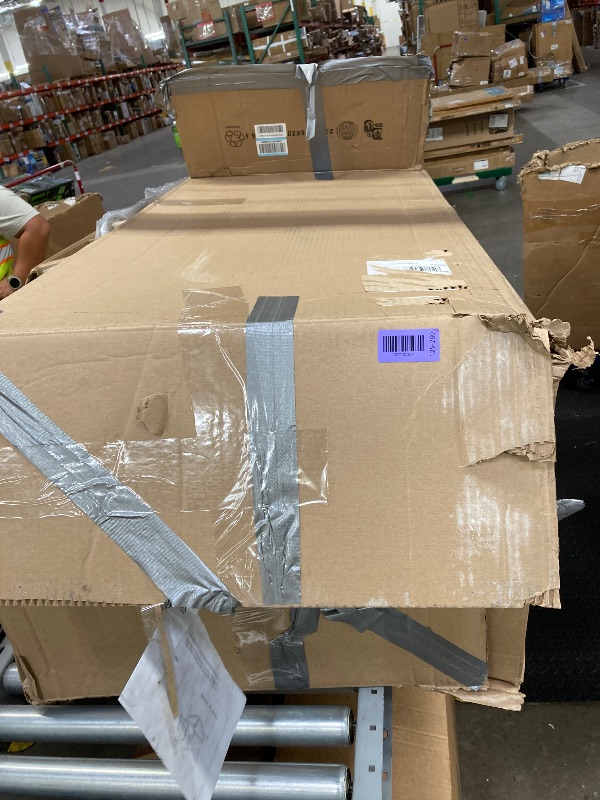 Photo 1 of ***MISSING HARDWARE & PIECES-SELLING AS PARTS ONLY*** Meridian Furniture 996Taupe-C Lupita Collection Modern | Contemporary Counter Stool with Soft Taupe Vegan Leather, Matte Black Metal Frame, 20.5" W x 19" D x 36" H, Taupe, Set of 2