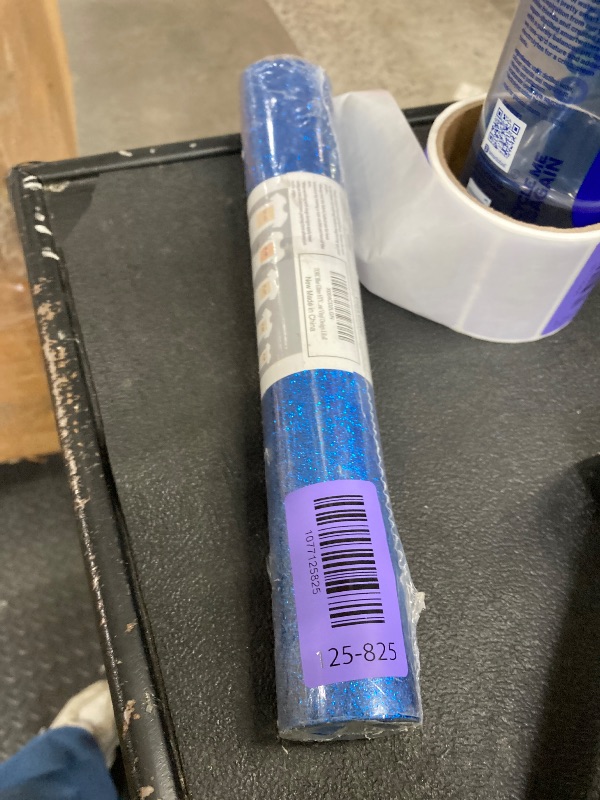View 2 of ?TORC Blue Glitter HTV Blue Heat Transfer Vinyl HTV Rolls, 12" x 6 ft Iron on Vinyl for T Shirts Blue Glitter HTV Vinyl for All Cutter Machines Easy to Cut & Weed for Heat Vinyl Design 1 Roll