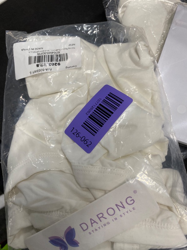 View 2 of ***ACTUAL COLOR IS OFF WHITE***Darong Women Double Lined Crew Neck Racerback Tank Top Summer Basic Cami Tank Shirt 9203 Off White S***ACTUAL COLOR IS OFF WHITE***