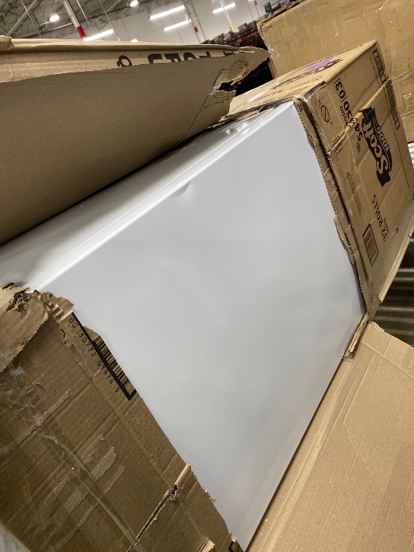 Photo 1 of ****a little sunk**TCL 7.3 Cu Ft Double Door Refrigerator with Freezer in White, Energy Efficient Fridge for Dorm, Apartment, Kitchen, Garage & Office