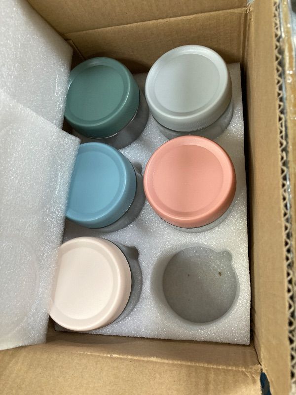 Photo 1 of ***1 JAR IS MISSING**SECLENT 6 Pack Overnight Oats Containers with Lids, 16oz Wide Mouth Mason Jars, Suger Bowls, Glass Food Containers with Airtight Lids for Overnight Oats Jars for Yogurt, Meal Prep, Chia Pudding***1 JAR IS MISSING**