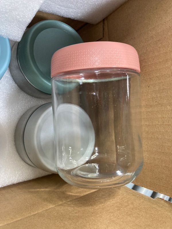 Photo 1 of ***1 JAR IS MISSING**SECLENT 6 Pack Overnight Oats Containers with Lids, 16oz Wide Mouth Mason Jars, Suger Bowls, Glass Food Containers with Airtight Lids for Overnight Oats Jars for Yogurt, Meal Prep, Chia Pudding***1 JAR IS MISSING**