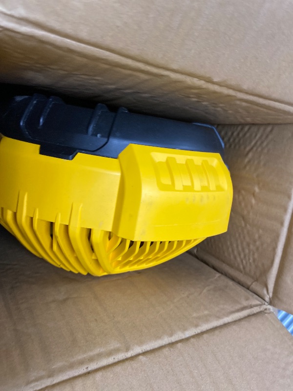 Photo 1 of ***DAMAGED -SELLING AS IS ***DEWALT 20V MAX Portable Fan, Battery Powered Rechargeable Cordless Shop Fan, Up to 4.5 Hrs Runtime, Variable Speed, 650 CFM, Tool Only (DCE512B)