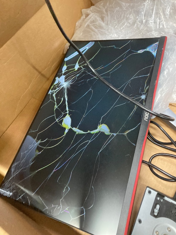 Photo 1 of ***NO DEVOLUTION***It is used; it is unknown if any parts are missing, and it is unknown if it works 100%.AOC 24G2 24" Frameless Gaming IPS Monitor, FHD 1080P, 1ms 144Hz, Freesync, HDMI/DP/VGA, Height Adjustable, 3-Year Zero Dead Pixel Guarantee,Black/Red