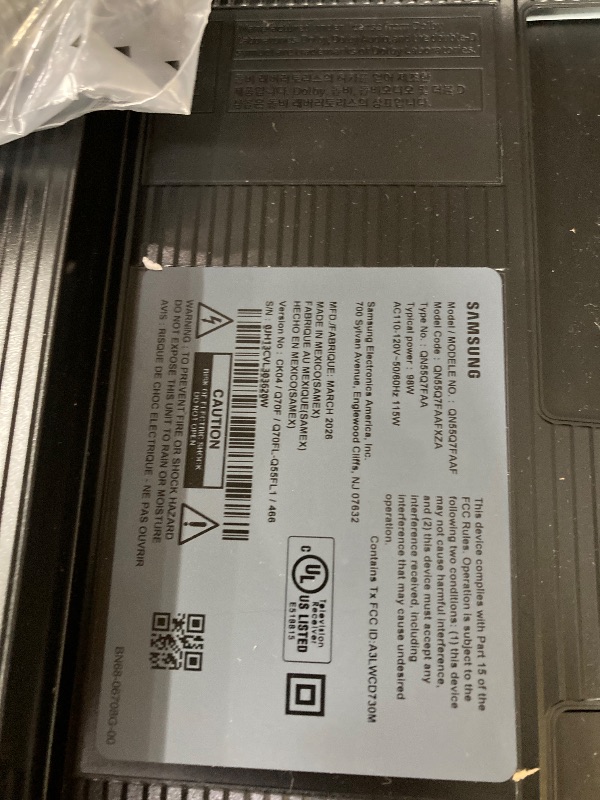 Photo 1 of **no refund no return ***Samsung 55-Inch Class QLED Q7F Series Samsung Vision AI Smart TV (2025 Model, 55Q7F) Quantum HDR, Object Tracking Sound Lite, Q4 AI Gen1 Processor, 4K upscaling, Gaming Hub, Alexa Built-in