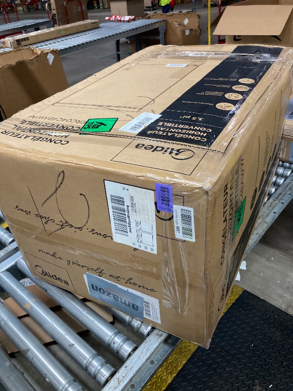 Photo 1 of ***USED**Midea MERC04C4BAWW Chest Freezer, 3.5 Cubic Feet Freezer With Removable Basket, Interior LED Light, Adjustable Temperature, For Kitchen Apartment Office, White ***SOME SCUFFS/SCRATCHES, DENTS SELLING AS IS ***