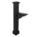 Photo 1 of ***PARTIAL SET/MISSING ARM***Mayne Manchester Single Arm Mail Post - Black - 26in L x 9in W x 58in H - Manchester Post & Arm, Hardware Kit (5852-B)