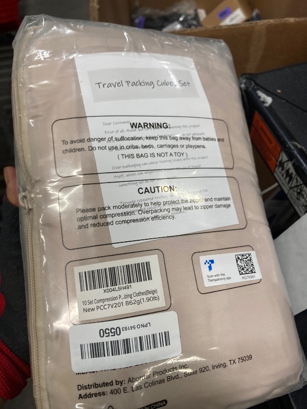 Photo 1 of 10 Set Compression Packing Cubes for Travel Gifts Mom Women,OlarHike Luggage Clothes Garment Bags for Travelers,Airplane/Cruise/Car Travel Essentials,Compressible Expandable Saver Space Bags(Beige)