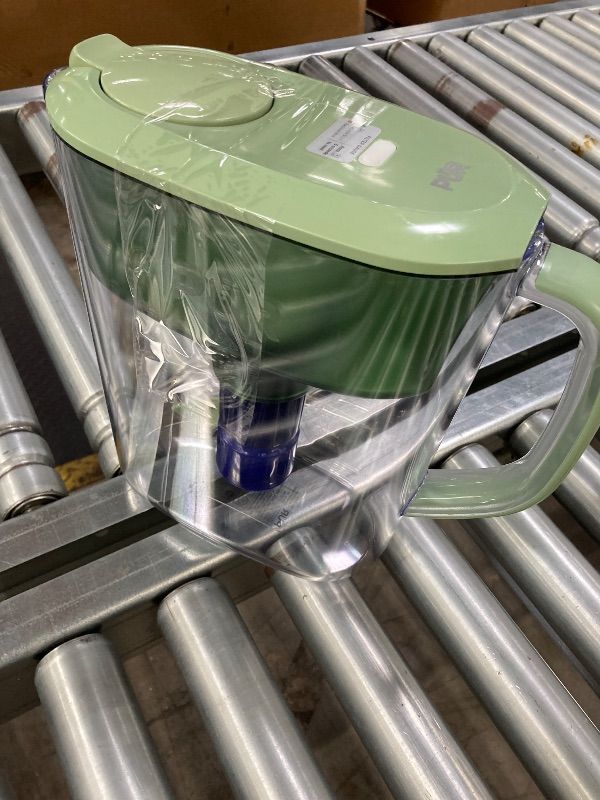 Photo 1 of ***USED*** BPUR Plus 11-Cup Water Pitcher, 1 Lead-Reducing Filter, Cleaner, Great-Tasting Water, Dishwasher Safe, Powerful Filtration, Filter Change Light Indicator, LockFit Cap Design - Sage