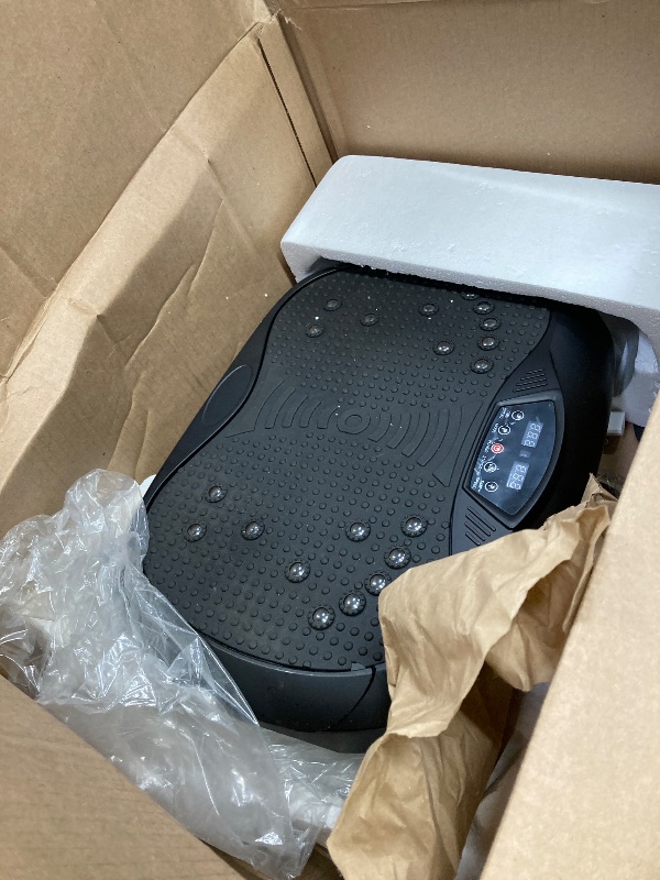 Photo 1 of **CRACKED ON SIDE/PARTS ONLY****Natini Vibration Plate Exercise Machine — Whole Body Vibrating Platform for Lymphatic Wellness, Circulation & Active Recovery | Shake Plate with Resistance Bands & Remote | 330Lbs, 990 Speeds | Black