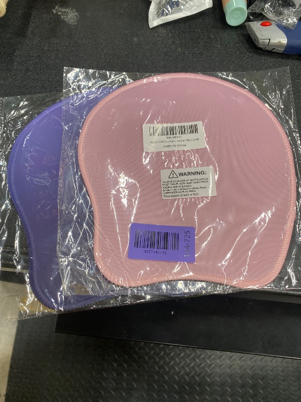 Photo 1 of **2 PACK--ONE PINK AND ONE PURPLE** ITNRSIIET Mouse Pad Non-Slip Rubber Base Smooth Surface Stitched Edges Waterproof Durable Compatible with All Mice for Office & Gaming, Desk Accessory, 8.7x8.3x0.12 inch, Violet Gradient