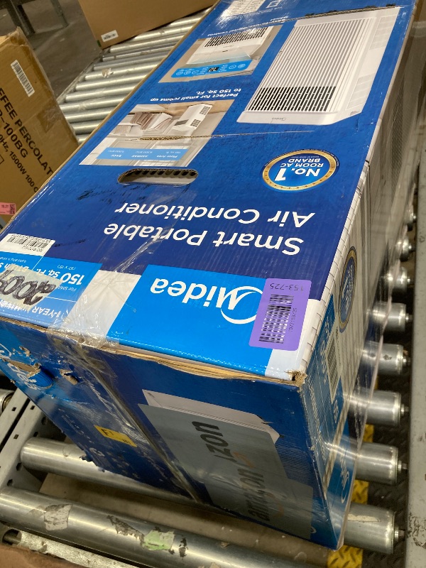 View 3 of **NOT TESTED**
Midea 8,500 BTU ASHRAE (5,000 BTU SACC) Portable Air Conditioner, Smart Control, Cools up to 150 Sq. Ft., with Dehumidifier & Fan mode, Easy- to-use Remote Control & Window Installation Kit Included"