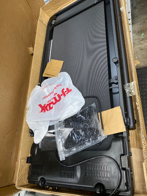 Photo 1 of **NOT TESTED**
Folding Foldable Walking Pad Treadmill with Handle Bar and Adjustable Incline, 3.0HP Portable Electric Treadmills with Handles for Home Small, Home Treadmills with Incline, 0.6-7.6MPH, 350LBS