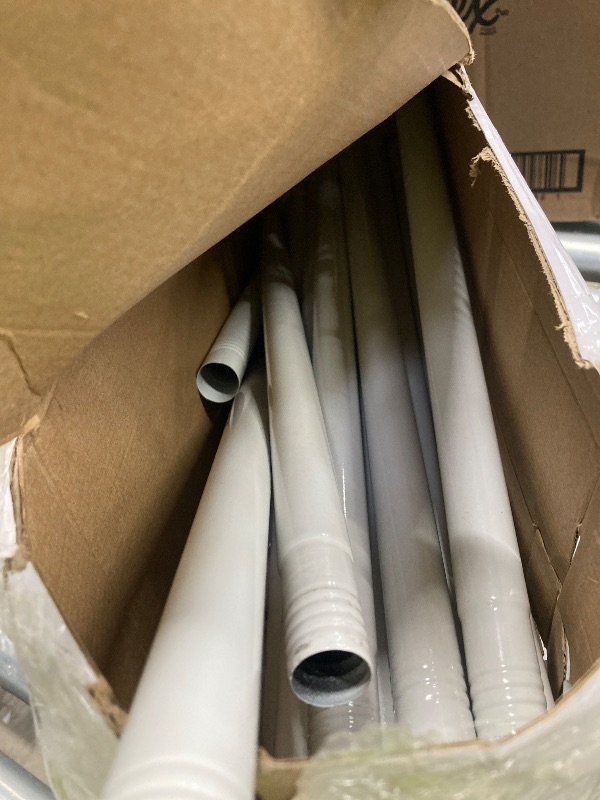 Photo 1 of ***PARTS ONLY/NOT IN ORIGINAL BOX***AIKASY Premium Canopy Bed Frame Posts for Full Size Beds - Sturdy Metal Poles, Four Corner Bed Brackets - Perfect Addition to Metal and Wood Bed Frames for Bedroom Decor Upgrade (White)