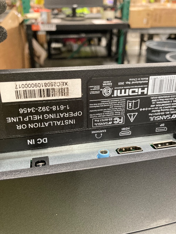 Photo 1 of ***SCREEN DAMAGE/NO RETURN-NO REFUND***
SANSUI 27 Inch Curved 240Hz Gaming Monitor FHD 1080P, 1500R Curve Computer Monitor, 130% sRGB, 4000:1 Contrast, HDR, FreeSync, MPRT 1Ms, Low Blue Light, HDMI DP Ports, Metal Stand, DP Cable Incl.