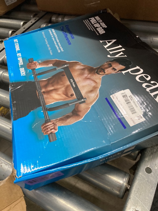 Photo 1 of ***MISSING HARDWARE***ALLY PEAKS Pull Up Bar Thickened Steel Pipe Super Heavy Duty Steel Frame Upper Workout Bar| Multi-Grip Strength for Doorway | Indoor Chin-Up Bar Fitness Trainer for Home Gym Portable (silver2)