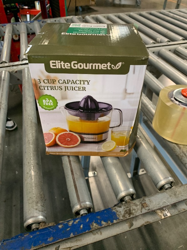 View 2 of [Missing Base] Elite Gourmet ETS623 Electric Citrus Juicer, 24 oz, Black/Stainless Steel