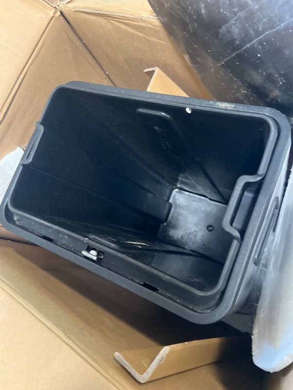 Photo 1 of ** STOCK PHOTO SIMILAR NOT EXACT *** ** VERY USED**8/2/2026 ***MINOR DAMAGE***
* SONGMICS 20-Gallon (75 L) Trash Can, Stainless Steel Kitchen Garbage Can, Recycling or Waste Bin, Soft Close, Step-On Pedal, Removable Inner Bucket, Silver ULTB075EZ01