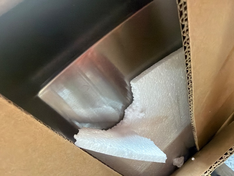 Photo 1 of ** STOCK PHOTO SIMILAR NOT EXACT *** ** VERY USED**8/2/2026 ***MINOR DAMAGE***
* SONGMICS 20-Gallon (75 L) Trash Can, Stainless Steel Kitchen Garbage Can, Recycling or Waste Bin, Soft Close, Step-On Pedal, Removable Inner Bucket, Silver ULTB075EZ01