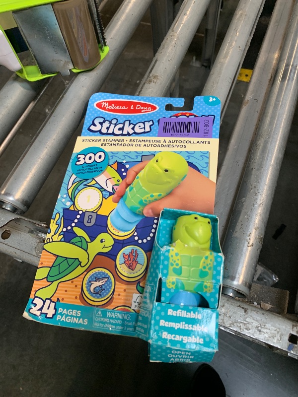 Photo 1 of [Missing All the Stickers] Melissa & Doug Sticker Wow!™ 24-Page Activity Pad and Sticker Stamper, 300 Stickers, Arts and Crafts Fidget Toy Collectible Character – Sea Turtle - for Kids Ages 3+ - FSC Certified