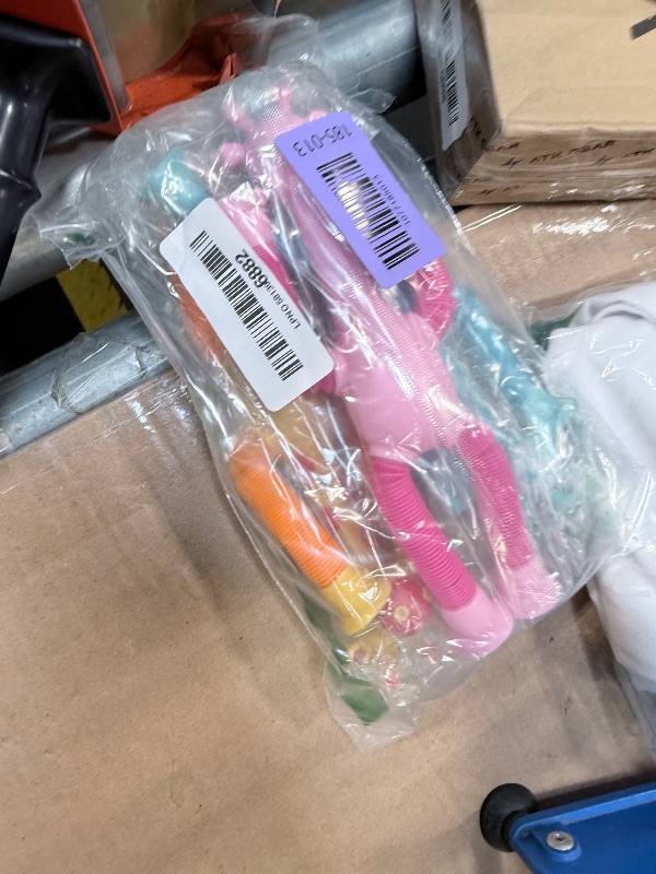 View 2 of Giraffe Sensory Travel Toys 4Pcs for Road Trip Car Ride Airplane Toddler Girl Year Old Ages 3 4 5 6 7 8, Suction Autism Pop Tube Fidget Toy Autistic Valentines Day Stocking Easter Basket Stuffer Gift
