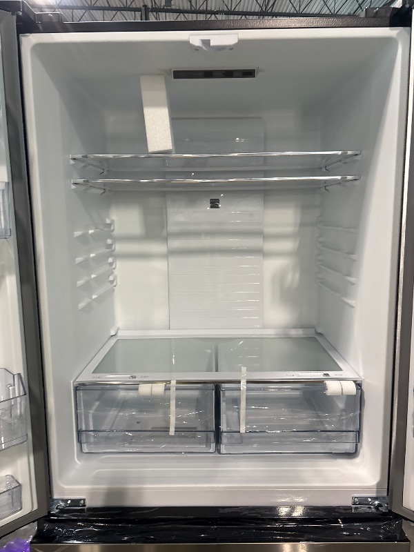 Photo 1 of **** COSMETIC DAMAGE ** Kenmore 17.5 cu. ft 30" Wide French Door Refrigerator - FPR Stainless Steel