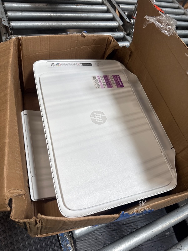 Photo 1 of *** MISSING POWER CORD **** HP DeskJet 2827e Wireless All-in-One Color Inkjet Printer, Scanner, Copier, Best-for-Home, 3 Month Instant Ink Trial Included, AI-Enabled (6W7F5A)