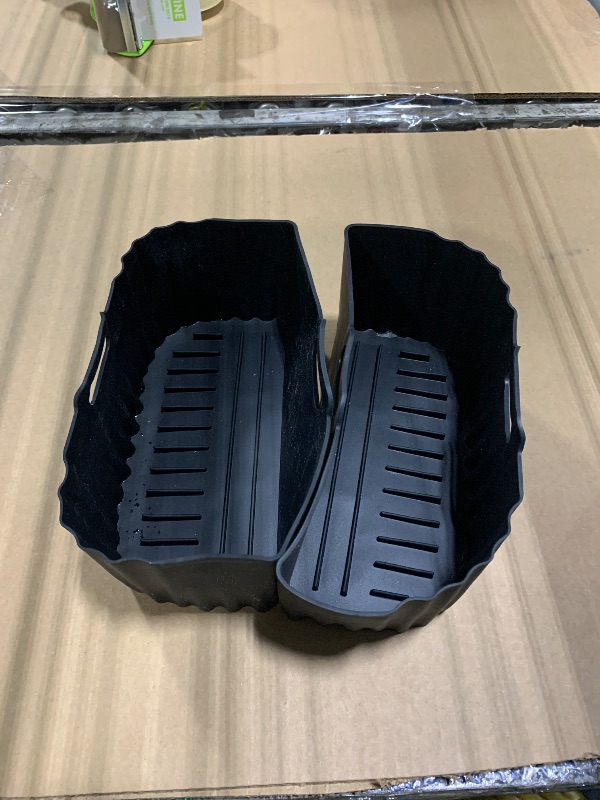 Photo 1 of *** 2 PACK *** Air Fryer Silicone Liners Square for Chefman 8QT Air Fryer, 3 Pack Reusable Silicone Pot Baking Accessories for Instant, Nuwave, Gourmia and other 8QT to 10QT Large AirFryer, 2 In 1 Liners