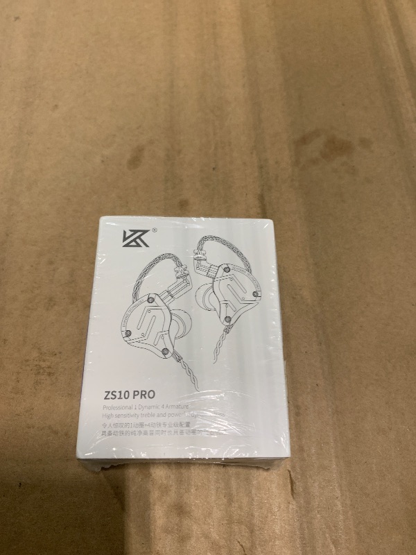 Photo 1 of *** NEW FACTORY SEALED *** Linsoul KZ ZS10 Pro, 4BA+1DD 5 Driver in Ear Monitor, HiFi Wired Earbuds, Gaming Earbuds, Hybrid IEM Earphones with Stainless Steel Faceplate, Detachable Cable for Musician(with Mic, Black)