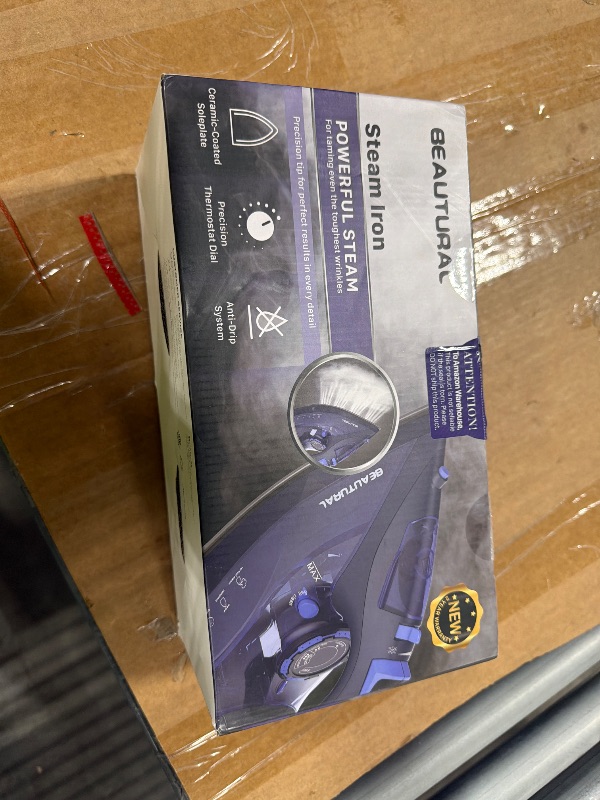 View 2 of [Defective] BEAUTURAL Steam Iron with Ceramic Soleplate, 1500W