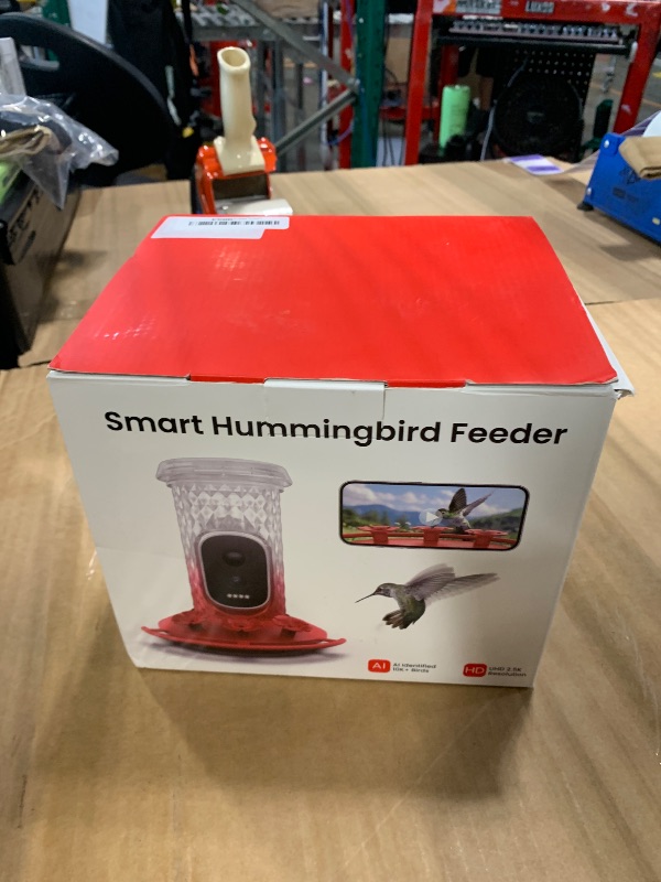 Photo 1 of ***BROKEN, SOLD FOR PARTS*** Grebilux Smart Hummingbird Feeder Camera with AI Identification, 2.5K HD & Color Night Vision, Solar Powered Outdoor, IP66 Weatherproof – Garden Decor