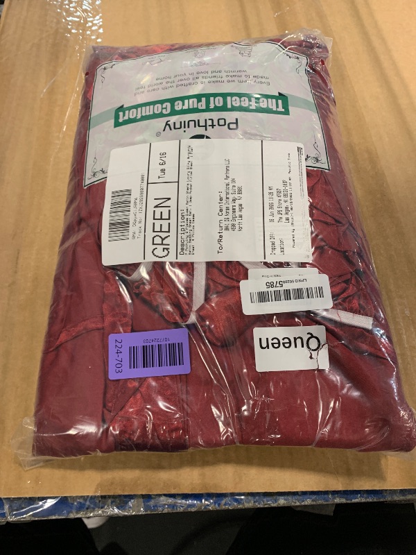 Photo 1 of ***MISSING PIECES*** P Pothuiny 6 Pieces Queen Satin Sheets Luxury Silky Burgundy Satin Bedding Sheet Set, 1 Deep Pocket Fitted Sheet + 1 Flat Sheet + 4 Pillow Cases