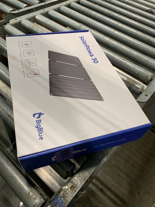 Photo 1 of [Upgraded] BigBlue 30W Solar Panel Charger with Fast Charging USB-A and USB-C, DC Ports, SolarPowa 30 Portable Solar Panel, IP68 Waterproof, Compatible with iPhone, Samsung, iPad, Small Power Station
