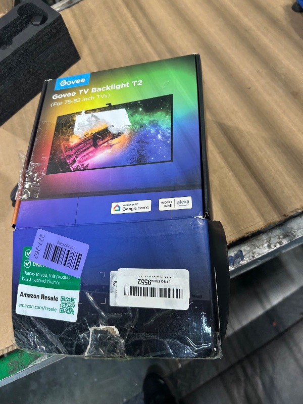 Photo 1 of ** SIMILAR *** Govee Envisual TV Backlight T2 with Dual Cameras, 16.4ft RGBIC Wi-Fi LED Backlights for 75-85 inch TVs, Double Light Beads, for Home Decorations, Smart App Control, Music Sync