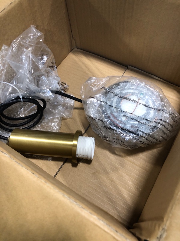 Photo 1 of *** ROUND LIGHT IS MISSING**KCO Lighting Modern Gold Globe Pendant Light Black Green Glass Bathroom Fixture Adjustable Brass Round Lights Kitchen Island Large Farmhouse Ceiling (L1143-G)