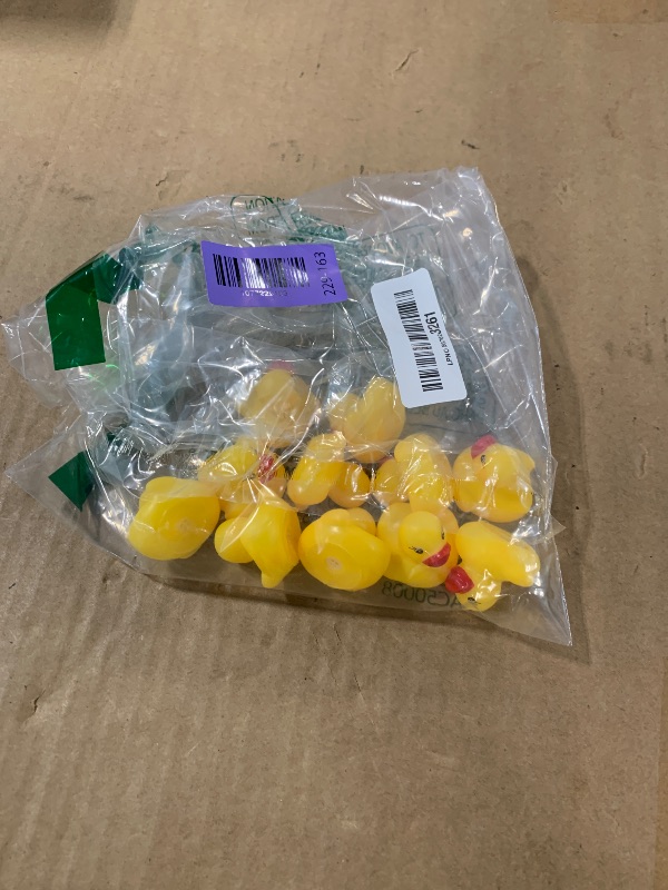 Photo 1 of *** 11 PCS *** DZTIAN Mini Rubber Duck Set Yellow 12-Pieces Float & Squeak Mini Rubber Duck Baby Bath Ducky Sound ShowerToys for Kids Celebrate The Joy of The Children