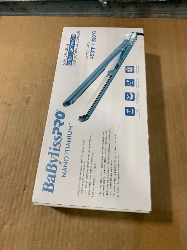 Photo 1 of *** DAMAGE TO THE BOX *** BaBylissPRO Titanium Flat Iron Hair Straightener