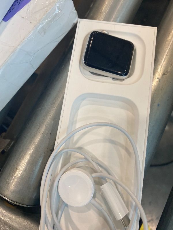 Photo 1 of [LOCKED] Apple Watch SE (2nd Gen) [GPS 40mm] Smartwatch with Starlight Aluminum Case with Lake Green Sport Loop One Size. Fitness and Sleep Trackers, Crash Detection, Heart Rate Monitor, Carbon Neutral