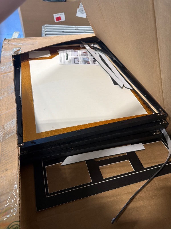 Photo 1 of ***DAMAGED FRAMES*** JupDec Jersey Frame Display Case 3 Pack, Large Clear Acrylic Shadow Box with UV Protection for Basketball Baseball Football Soccer Hockey Shirt, Wall Mount Wooden Showcase, Idea Gift for Sports Fans