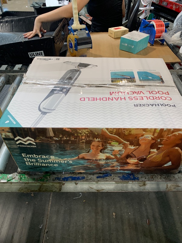 Photo 1 of [Patent] POOLHACKER Cordless Handheld Pool Vacuum for Above Ground Pool & Inground Pools, Pool Vacuum Cleaner Flexible Head for Curved, 18.5 GPM Strong Suction, 1-Click Debris Emptying, Rechargeable