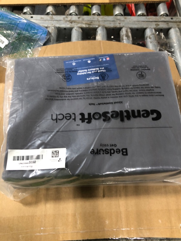 Photo 1 of ***DAMAGED*** Bedsure King Size Sheets Set, Cooling Sheets for Hot Sleepers, Rayon Derived from Bamboo, PureWoven, Breathable & Soft, Deep Pocket Up to 16 Inches, Hotel Luxury Silky Bedding, Charcoal
