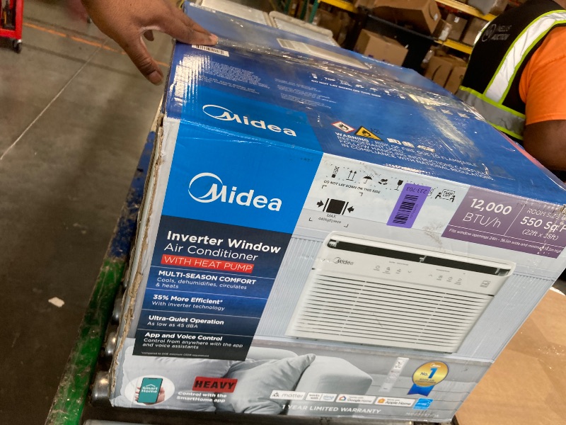 Photo 1 of ****** AS IS ALLSALES FINAL NO RETURNS*****Midea Inverter Window Air Conditioner with Heat – Quiet Window AC Unit and Heat Combo with Dehumidifier – Cools up to 550 Sq. Ft. – Energy Star Rated, Smart Control, Remote, 12,000 BTU