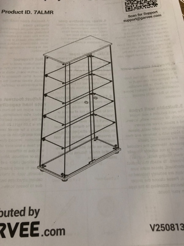 Photo 1 of ***SIMILAR***
Display Clear Case, Figures Models Shoe Countertop Cube, Protection Storage Organizer with Aluminum Alloy Frame for Office Living Room Bedroom(Clear-B,30x22x100cm)