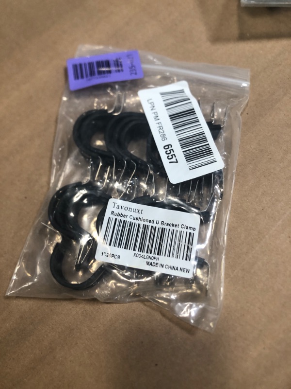 Photo 1 of 1 Inch 20 PCS 2 Holes Rubber Cushioned U Bracket Clamp, Reinforced Rigid Pipe Strap, Stainless Steel Conduit Straps Cable Clamp (25 mm) by Tavonuxt