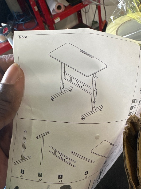 Photo 1 of ***SIMILAR, VIEW PHOTOS **^ COSTWAY Mobile Height Adjustable Standing Desk, Compact Pneumatic Sit to Stand Computer Desk w/Lockable Casters, Ergonomic Rolling Laptop Table w/Steel Frame for Home Office (White)