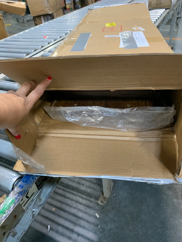 View 3 of ****CHECKED  7/11 - AS IS/NO RETURNS - SALE FINAL - FOR PARTS ONLY****HOMISSUE Cube Storage Organizer Shelf, Rustic Horizontal Bookshelf with 5 Cubes, Industrial Short Wide Bookcase with 3 Tier Shelves, Low and Long Cubby Bookshelf for Living Room, Office