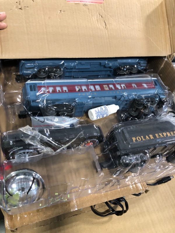 Photo 1 of ***Missing engine car*** Lionel The Polar Express Electric O Gauge Bluetooth 5.0 Train Set with Remote, Voice Control, Lights, Sounds & Smoke, Christmas Model Train, Ages 14+