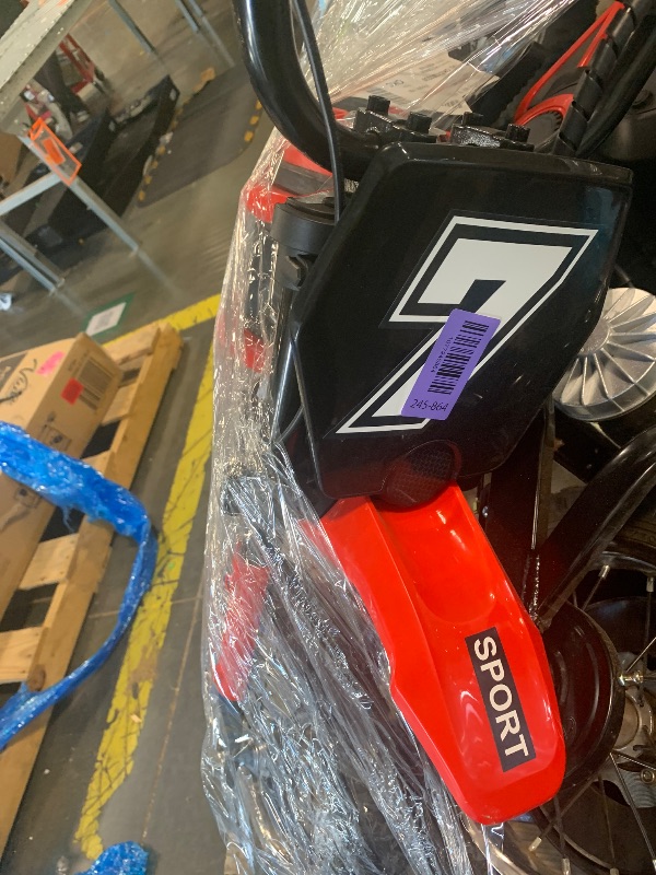 Photo 1 of ****CHECKED 7/10 - AS IS/NO RETURNS - SALE FINAL - FOR PARTS ONLY****ELEMARA Electric Dirt Bike,350W Motorcycle 24V Ride on Toy for Big Kids w/LED Power Display,15.5 mph & 150lb Max,3 Speeds,Chain-Driven Motor,Twist-Grip Throttle & Brake Lever,12" Air-Fi