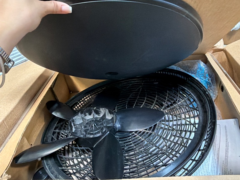 Photo 1 of ***BROKEN, SOLD FOR PARTS*** 
Lasko Pedestal Fan, Oscillating Fan for Bedroom with Adjustable Height and 3 Cooling Speeds, Portable, 18", Black, 1827