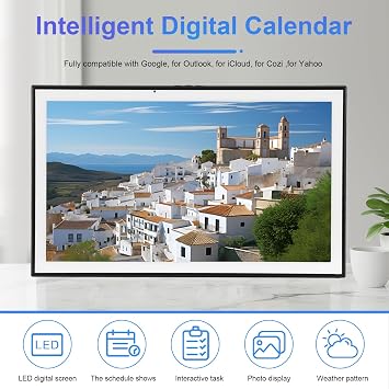 Photo 1 of Generic 21.5Inch Smart Digital Calendar with Interactive Touchscreen Display Electronic Chore Chart Wall & Desk Mountable Intelligent Family Planner Organizer for Family Meal Planners Support